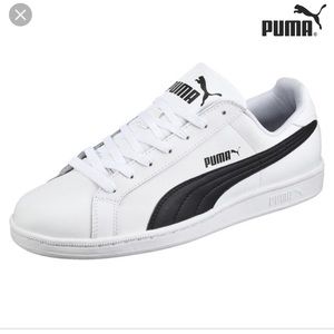 Puma Smash Leather White & Black Sneakers Size 8